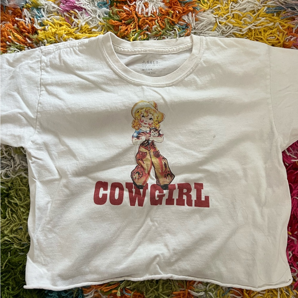 Brandy Melville Cowgirl Cropped T Shirt